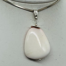 Load image into Gallery viewer, Queen Conch Shell Pendant Creamy Pink White Pear Shape 2" Caribbean
