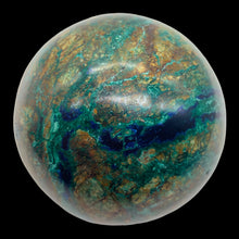 Load image into Gallery viewer, Azurite Chrysocolla Scrying Sphere | 2&quot; | 190g | Green Blue Tan | 1 Sphere |
