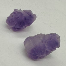 Load image into Gallery viewer, Amethyst Natural Crystals Bead Parcel| 21x19x14 and 21x19x13mm| Purple| 2 Beads|
