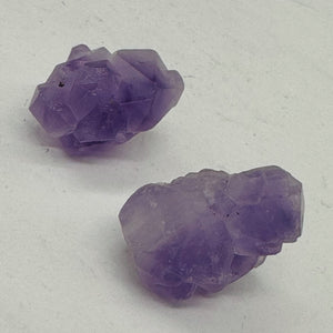 Amethyst Natural Crystals Bead Parcel| 21x19x14 and 21x19x13mm| Purple| 2 Beads|