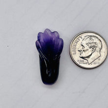Load image into Gallery viewer, 1 Exquisitely Carved Natural Untreated Amethyst Lily Flower 109612
