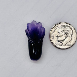1 Exquisitely Carved Natural Untreated Amethyst Lily Flower 109612