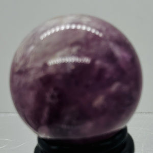 Lepidolite Purple Mica 134g Sphere | 1 3/4 in | Purple, White | 1 Specimen |