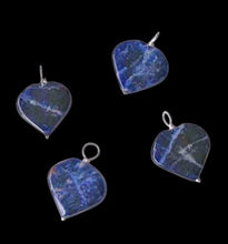 Load image into Gallery viewer, Lovely Heart! Blue Sodalite &amp; Silver Pendant 500514A
