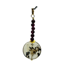 Load image into Gallery viewer, Gemmy Peruvian Opal w/Garnet 14K Gold Filled Pendant | Clear, Red |1 1/4&quot; Long |
