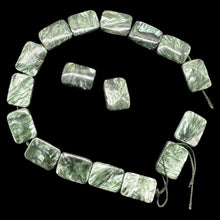 Load image into Gallery viewer, Sultry Shimmering Seraphinite Focal 8 inch Bead Strand (14 Beads) 8688HS
