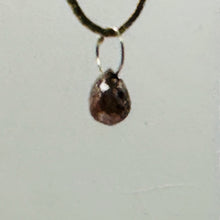 Load image into Gallery viewer, Champagne Diamond Faceted .52ct Briolette Pendant| 5x3.3mm|Pink tint| 1 Pendant
