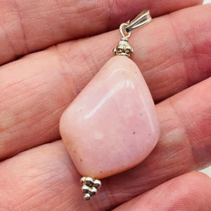 Universal Love! Rose Quartz Sterling Silver Pendant | 1 3/4" Long |