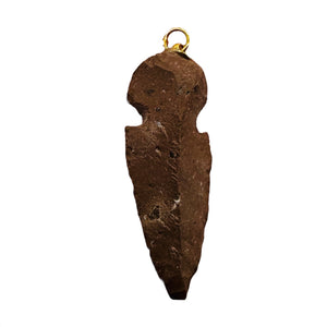 Obsidian Carved Arrowhead Pendant | 1 3/4" Long | Black | 1 Pendant |