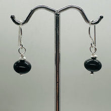 Load image into Gallery viewer, Rainbow Obsidian Round Bead and Sterling Silver Earrings
