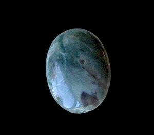 1 Slate Green Oregon Jasper Oval Pendant Bead 7542