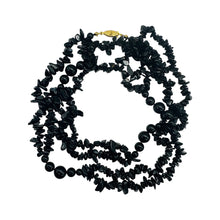 Load image into Gallery viewer, Designer Natural Onyx Necklace 30" 14K Gold Filled Clasp Handmade USA
