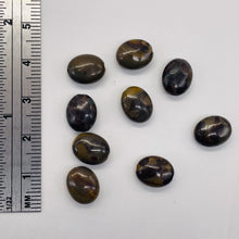 Load image into Gallery viewer, Rare 9 Chocolate Jasper 10x8mm Oval Coin Beads 009157
