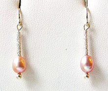Load image into Gallery viewer, Stardust Pink Pearls with Solid Sterling Silver Earrings 6553
