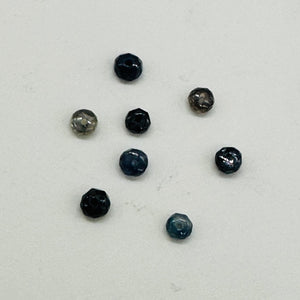 Fancy Natural Sapphire Faceted Bead Parcel | Blue | 4x2.5mm | 8 Beads|