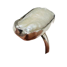 Load image into Gallery viewer, Pearl Designer Sterling Silver Ring | Size 7 | White, Silver | 1 Ring
