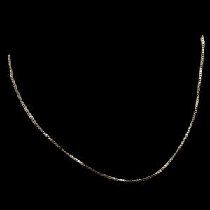 Italian 30" Sterling Silver Fine Box Chain 1mm 109732/30