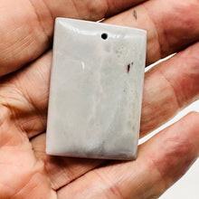 Load image into Gallery viewer, Crazy Lace Agate Designer Rectangular Pendant Bead | 40x30x5mm | Lavender Gray |
