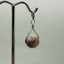 Load image into Gallery viewer, Pink Peruvian Opal Matte Finish Spinner Pendant | Pink, Black | 1 1/4" Long |
