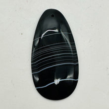 Load image into Gallery viewer, Sardonyx Large Designer Teardrop Pendant Bead| 64x33x6mm| Black, White| 1 Bead |
