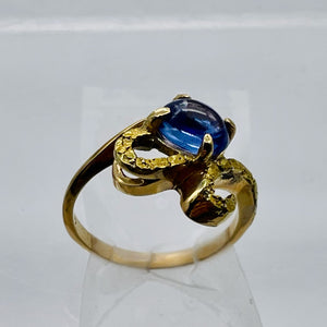 Tanzanite Oval Gemstone 14K Gold Ring | 1.25ct | Size 6 | Blue | 1 Ring |