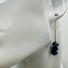 Load image into Gallery viewer, Designer Blue Sodalite Sterling Silver Dangle Earrings 1 3/4 Inch Drop

