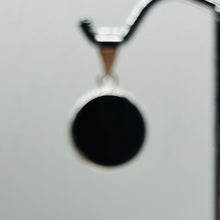Load image into Gallery viewer, Ying Yang Sterling Silver Round Pendant | 7/8&quot; Long | Black, White | 1 Pendant |
