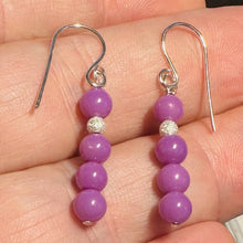 Load image into Gallery viewer, Phosphosiderite Dangle Sterling Silver Earrings | 1 1/24&quot; long | Lavender |
