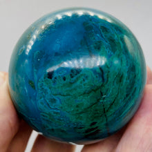 Load image into Gallery viewer, Chrysocolla Crystal 358g Sphere | 2 1/2&quot; | Blue Dark Green | 1 Collector&#39;s Item|
