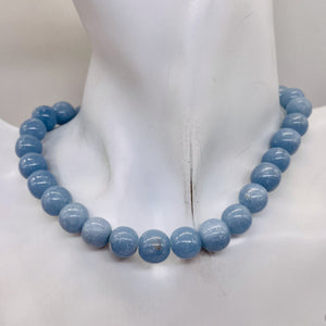 Angelite Round Bead Parcel | 10mm | Blue | 6 beads |