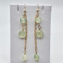 Load image into Gallery viewer, Dazzling Minty Green Natural Prehnite and 14Kgf Earrings
