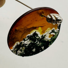 Load image into Gallery viewer, Limbcast Moss Agate Disc Pendant Bead | 34x2mm | Orange, White | 1 Bead |
