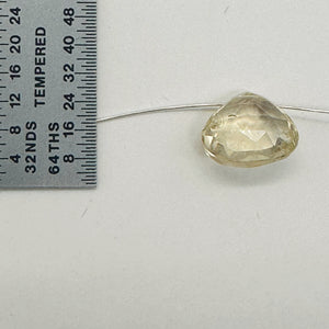 Glistening One Yellow Aquamarine (Heliodor) Briolette Bead 7789