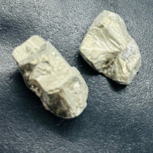 Pyrite Crystal Nugget Beads | 27x15x14mm to 24x18x11mm | Silver Gold | 2 Beads |