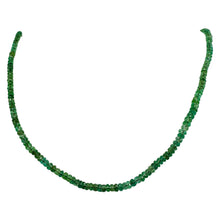 Load image into Gallery viewer, Brazilian Emerald Faceted Rondelle Beads 32 Ct Green 230 Bead Strand
