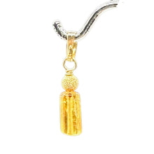 Load image into Gallery viewer, Topaz Precious Faceted Crystal Drop 14K Gold Filled Pendant | 1&quot; Long | Orange |
