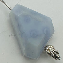 Load image into Gallery viewer, Chalcedony Druzy 25ct Designer Cut Pendant Bead| 26x17x8mm| Blue|1 Pendant Bead|
