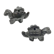 Load image into Gallery viewer, 2 Hematite Dinosaur Stegosaurus Beads | 21x11x8mm | Graphite
