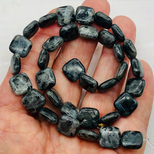 Load image into Gallery viewer, Speckle Labradorite Square Coin Bead 7.5 inch Strand 9557HS
