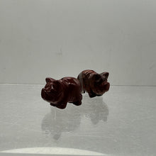 Load image into Gallery viewer, Piggies 2 Carved Brecciated Jasper Pig Beads | 23x16x11mm | Red
