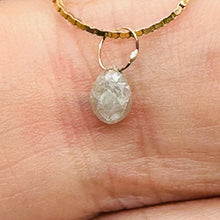 Load image into Gallery viewer, Champagne Diamond Faceted .67ct Briolette Pendant | 5x4mm| White tint| 1 Pendant
