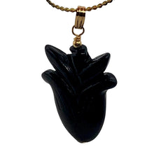 Load image into Gallery viewer, Obsidian 14K Gold Filled Rose Pendant | 2 1/2&quot; Long | Black | 1 Pendant |
