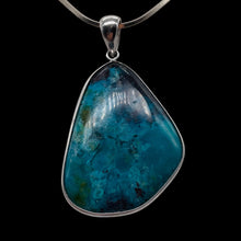Load image into Gallery viewer, Chrysocolla Beautiful Sterling Silver Pendant | Blue | | 2&quot; Long | 1 Pendant |
