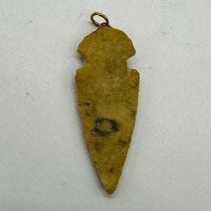 Sandstone Carved Arrowhead Pendant | 1 3/4" Long | Beige | 1 Pendant |