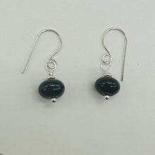 Load image into Gallery viewer, Rainbow Obsidian Round Bead and Sterling Silver Earrings
