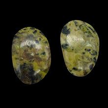 Load image into Gallery viewer, Turquoise Faustite Oval Beads| 33x22x6mm | Chartreuse, Black | 2 Beads |
