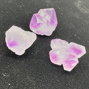 Amethyst Natural Crystals Bead Parcel | 24x17x15 to 20x16x15mm| Purple| 3 Beads|