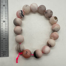 Load image into Gallery viewer, Peruvian Opal Matte Finish Round Bead Half-Strand| 12mm | Pink, Black| 16 Beads|
