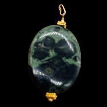 Load image into Gallery viewer, Exotic Kambaba Jasper Oval 14K Gold Filled Pendant | 40x30x8mm | 1 Bead |
