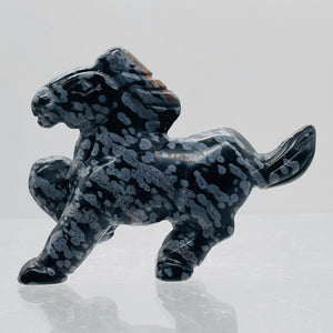 Pony Horse Display Statue | 1 Figurine | | 46x40x16mm | Gray, Black